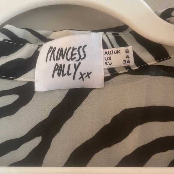 Princess Polly Zebra Button Up Top - Picture 4 of 5